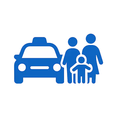 Family taxi icon