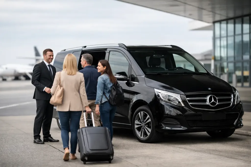 Flughafentaxi für kleine Gruppen sicher buchen
